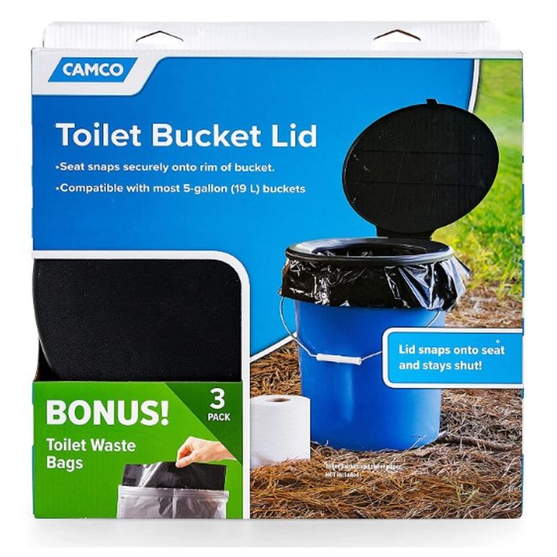 Toilet Seat w/Lid and 3 Bags f